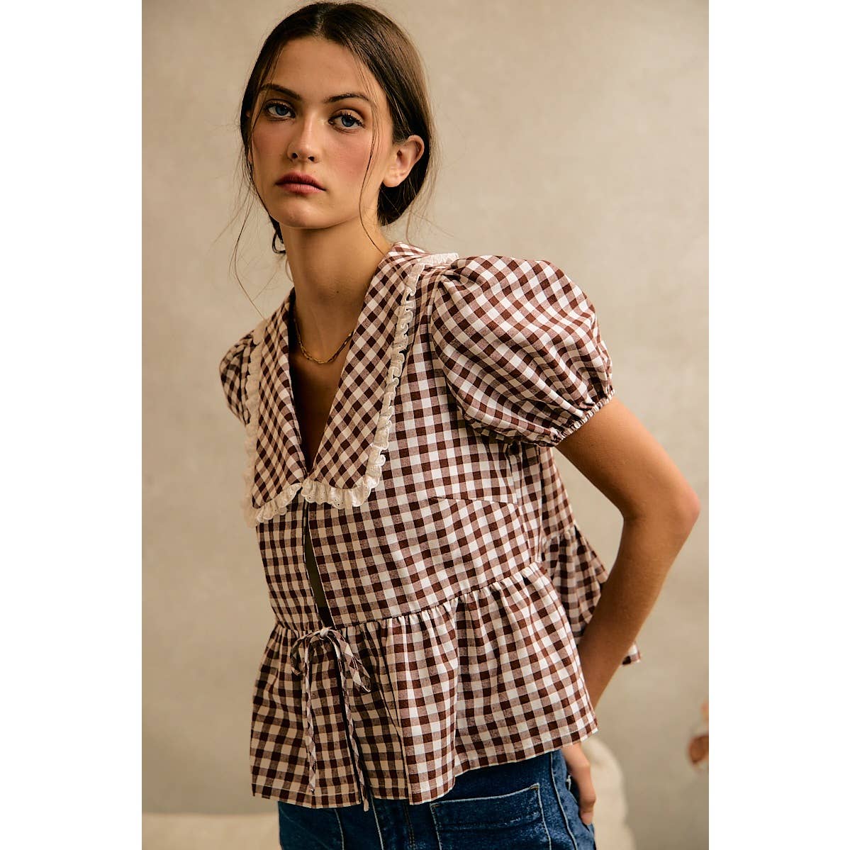 Pellegrino Gingham Blouse