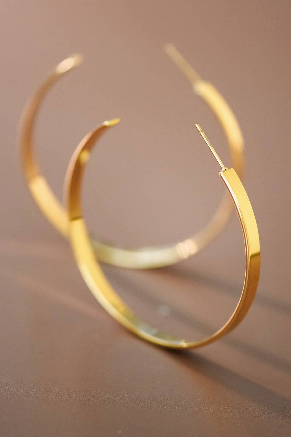 18K Gold PVD Plated Hoop Earrings