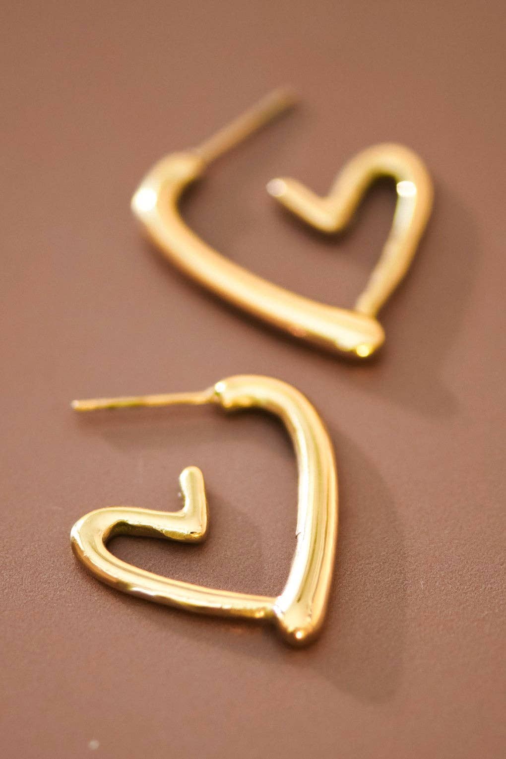 18K Gold Plated Waterproof Stainless Steel Hoop Earrings