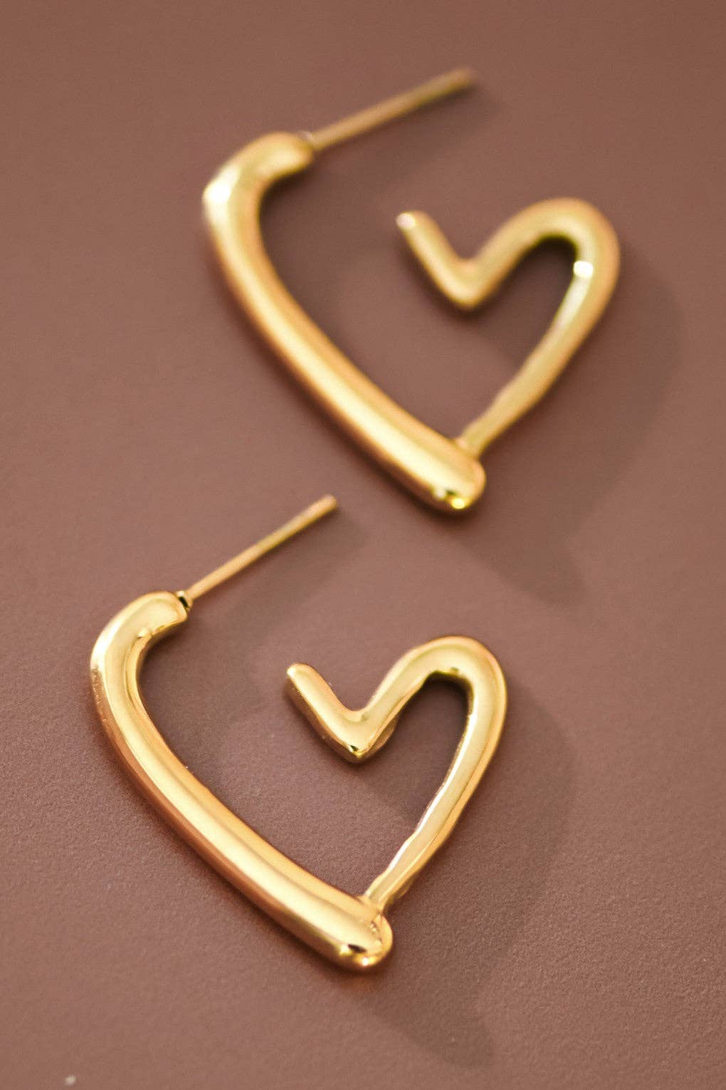 18K Gold Plated Waterproof Stainless Steel Hoop Earrings