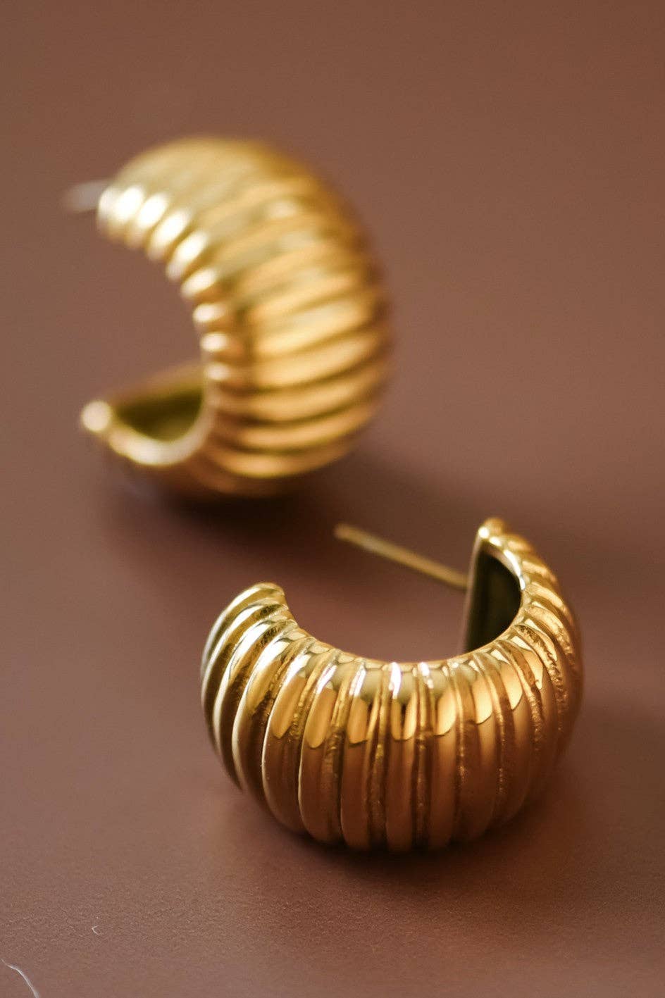 18K Gold Plated Hoop Earrings