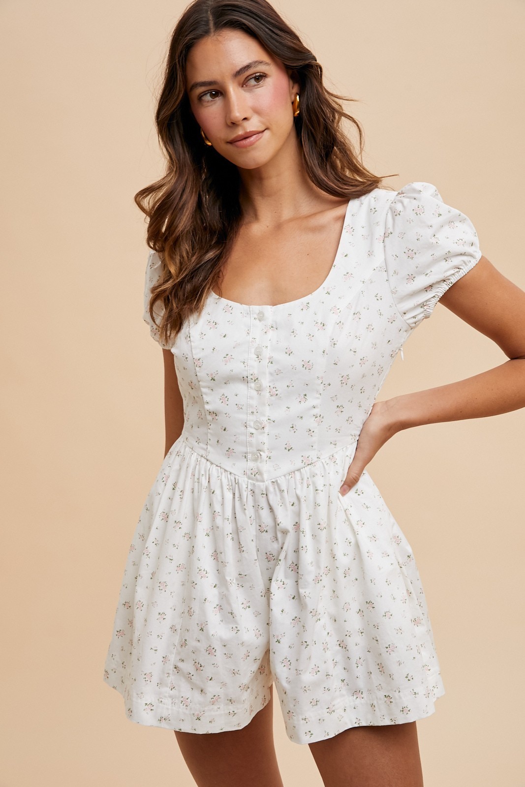 Calla Ditsy Floral Romper