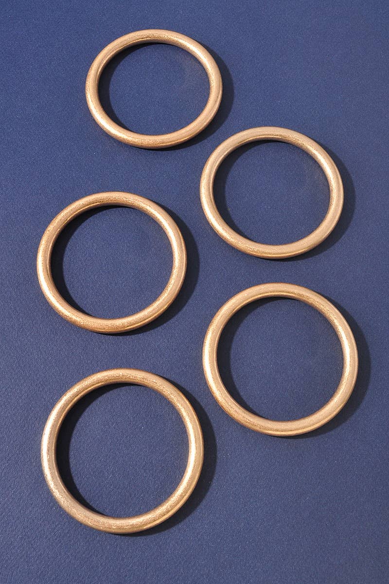 Metal Bangle Multi Bracelet Set