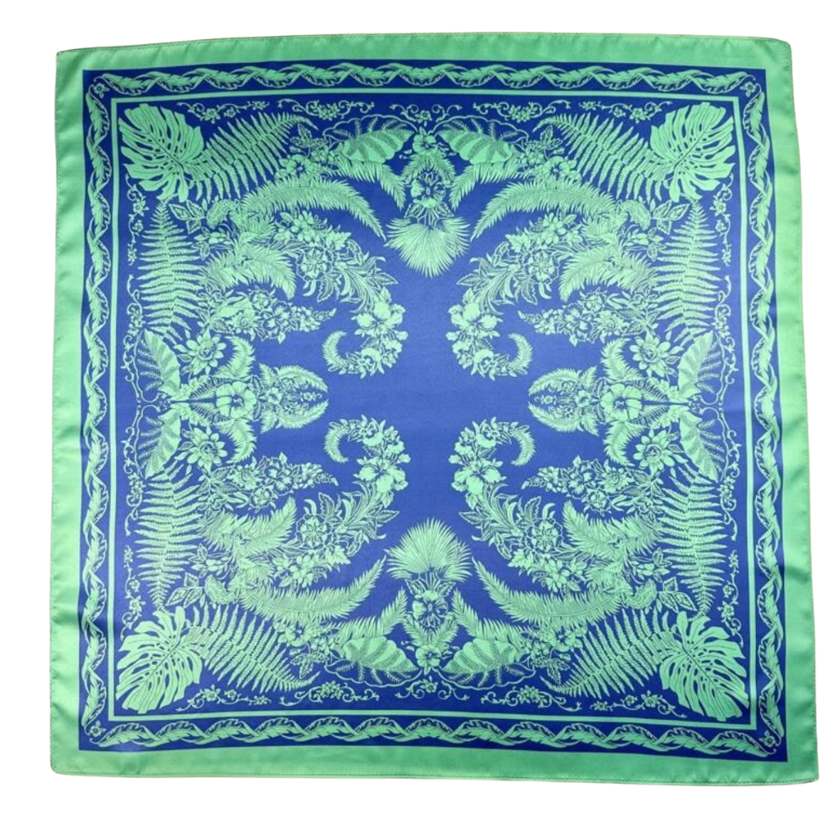 Tropical Leaf Print Fern Bandana Scarf