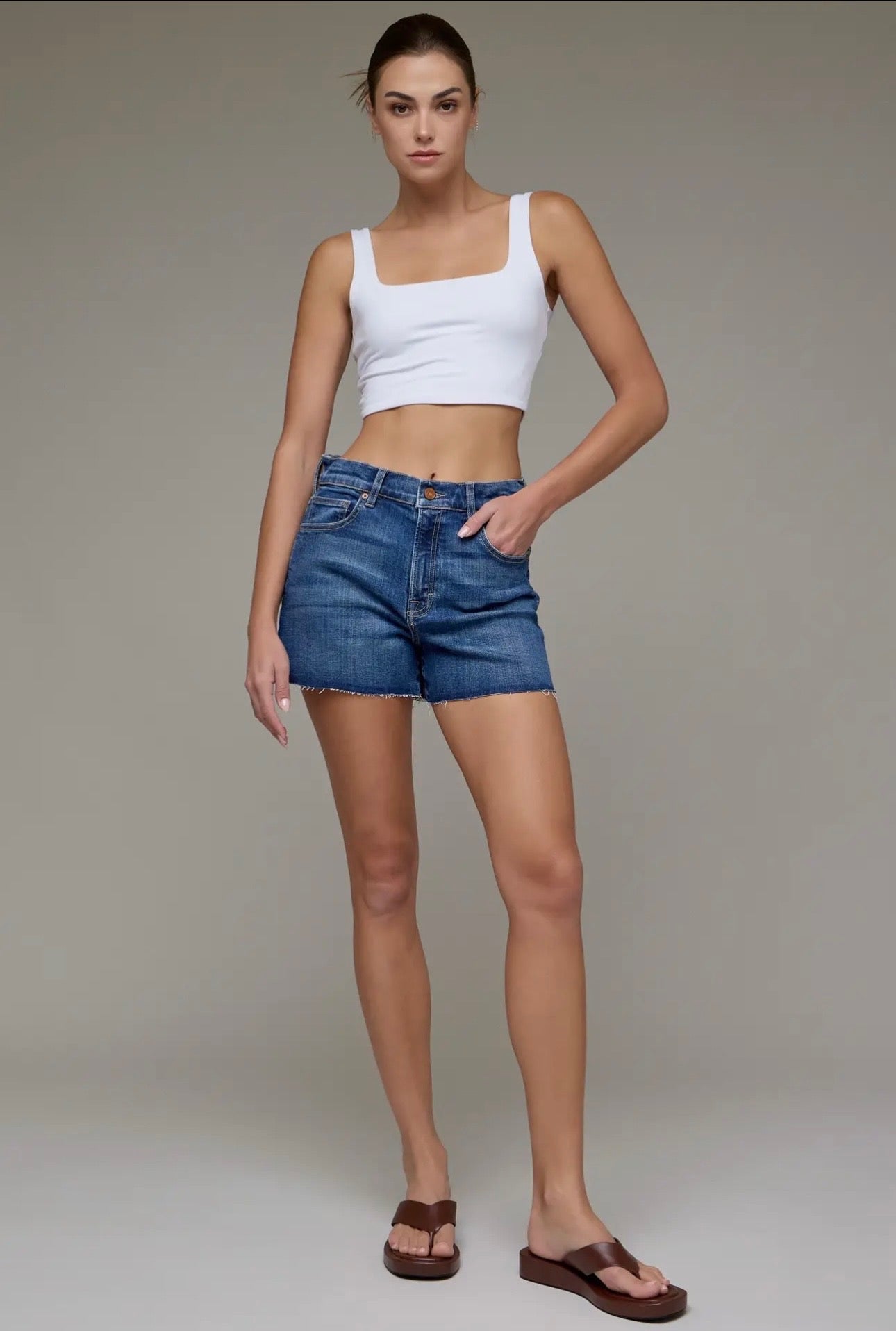 Georgia High Rise Denim Shorts