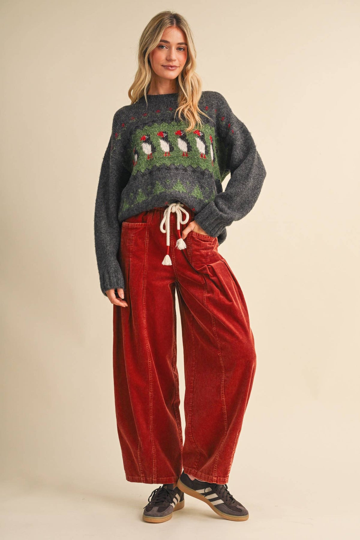 Holiday Puffin Sweater