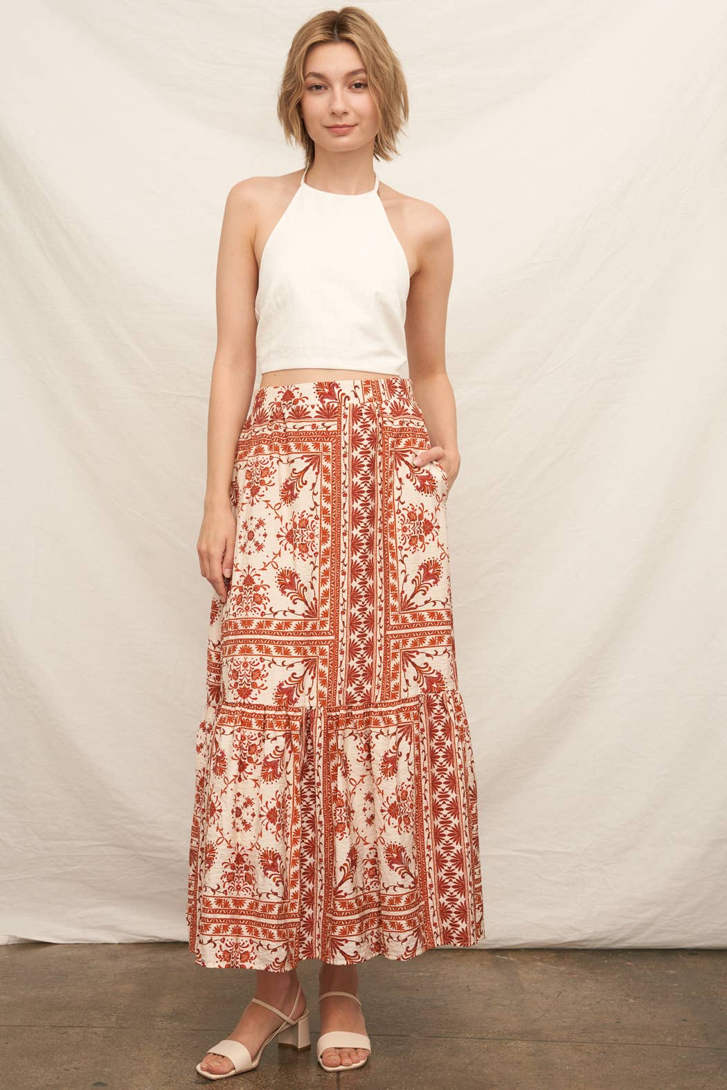 Ibiza Printed Maxi Skirt
