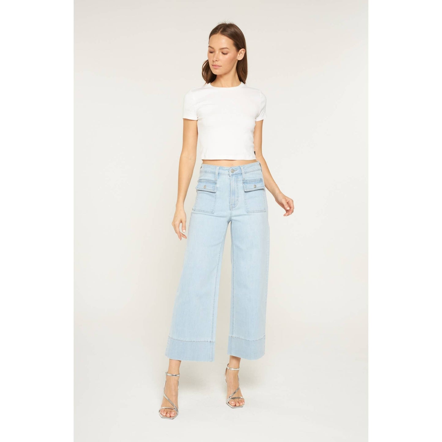 Lucy Cropped Wide Leg Jeans