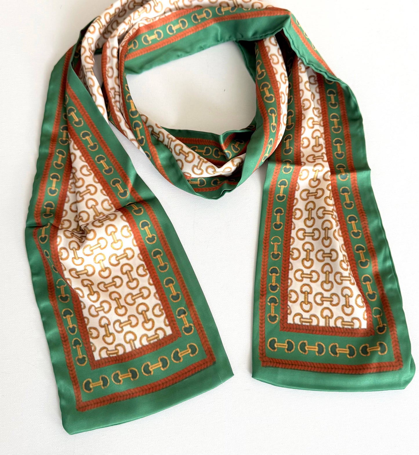 Sash Scarf Horsebit Print