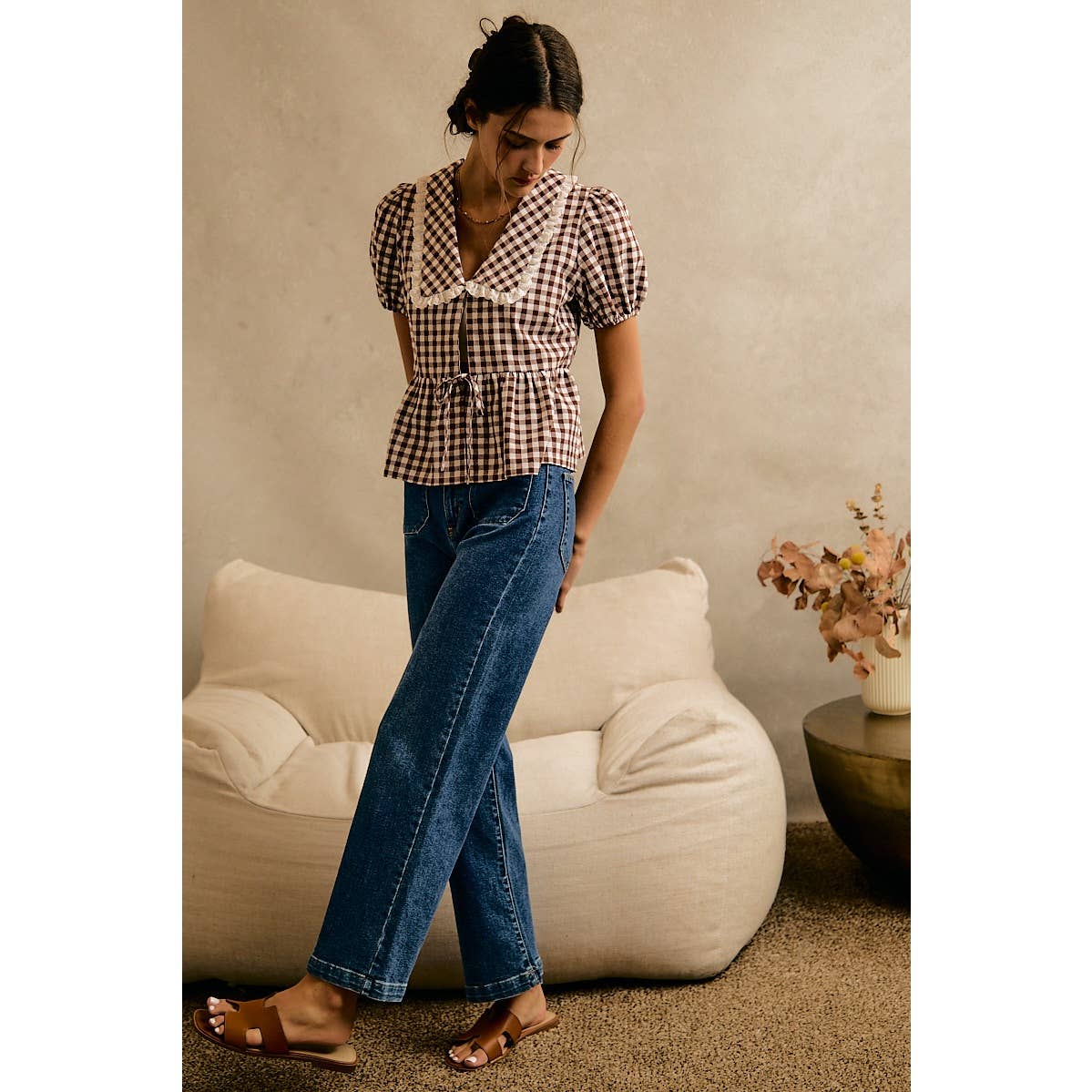 Pellegrino Gingham Blouse
