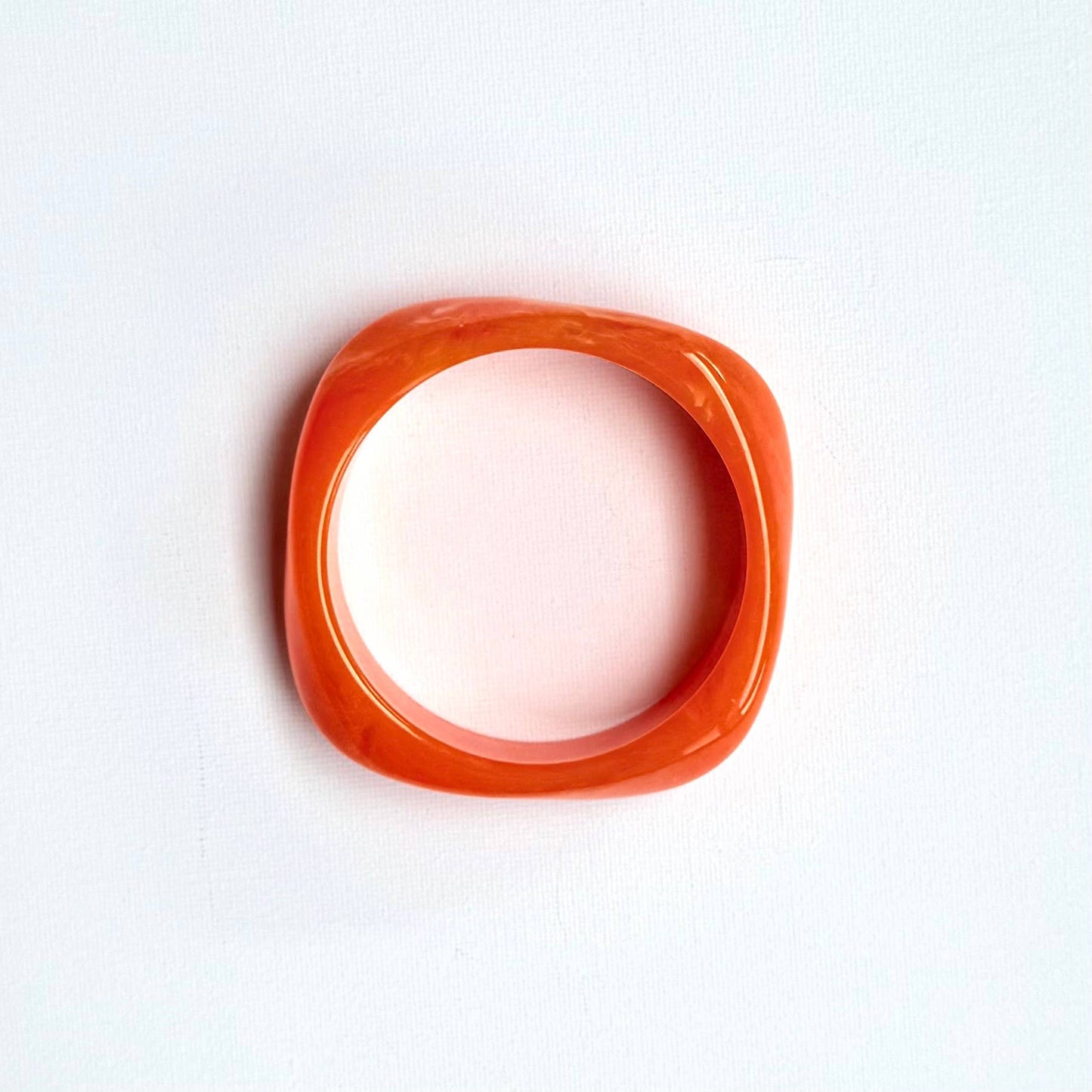 Swirl Acrylic Bangle Jewellery Tangerine