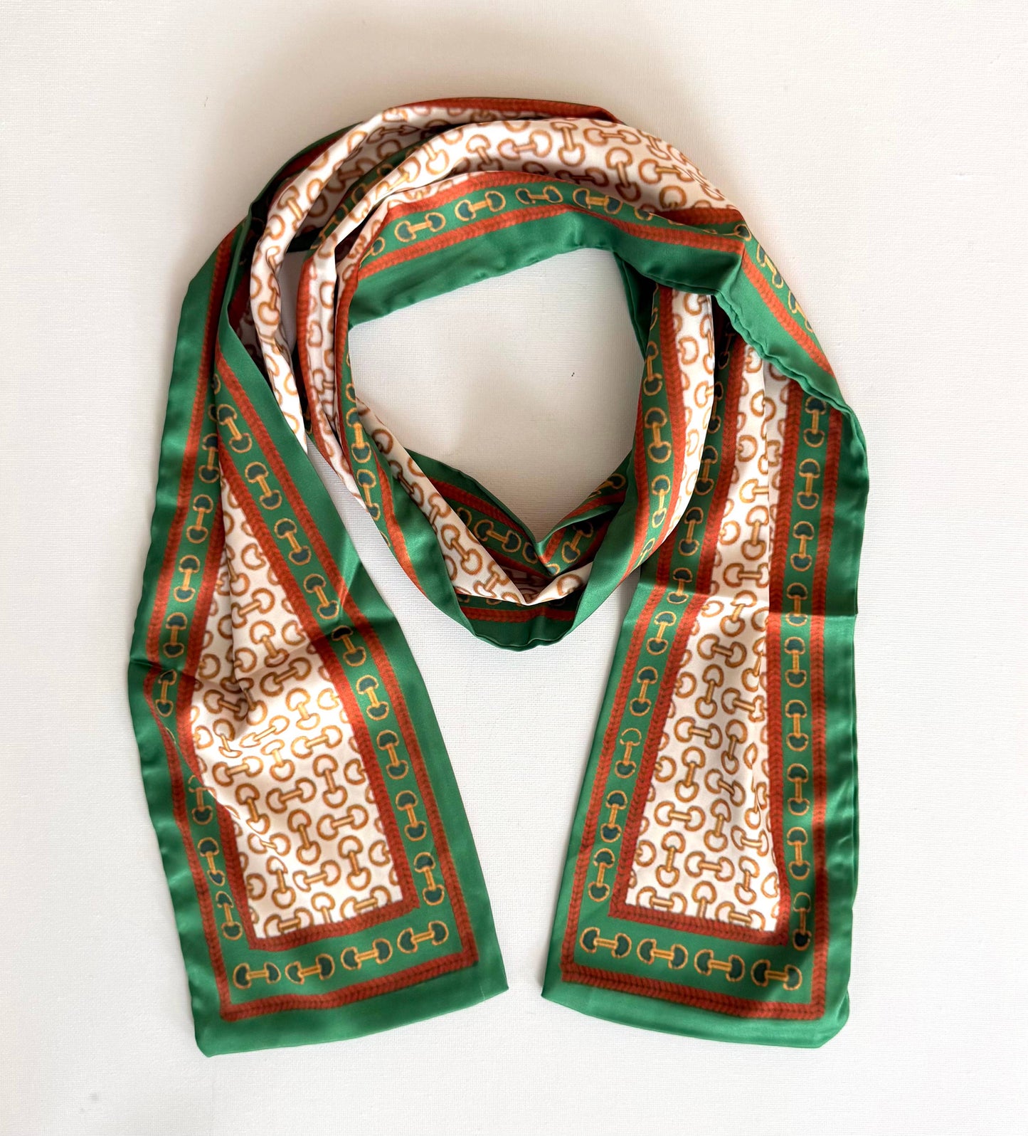 Sash Scarf Horsebit Print