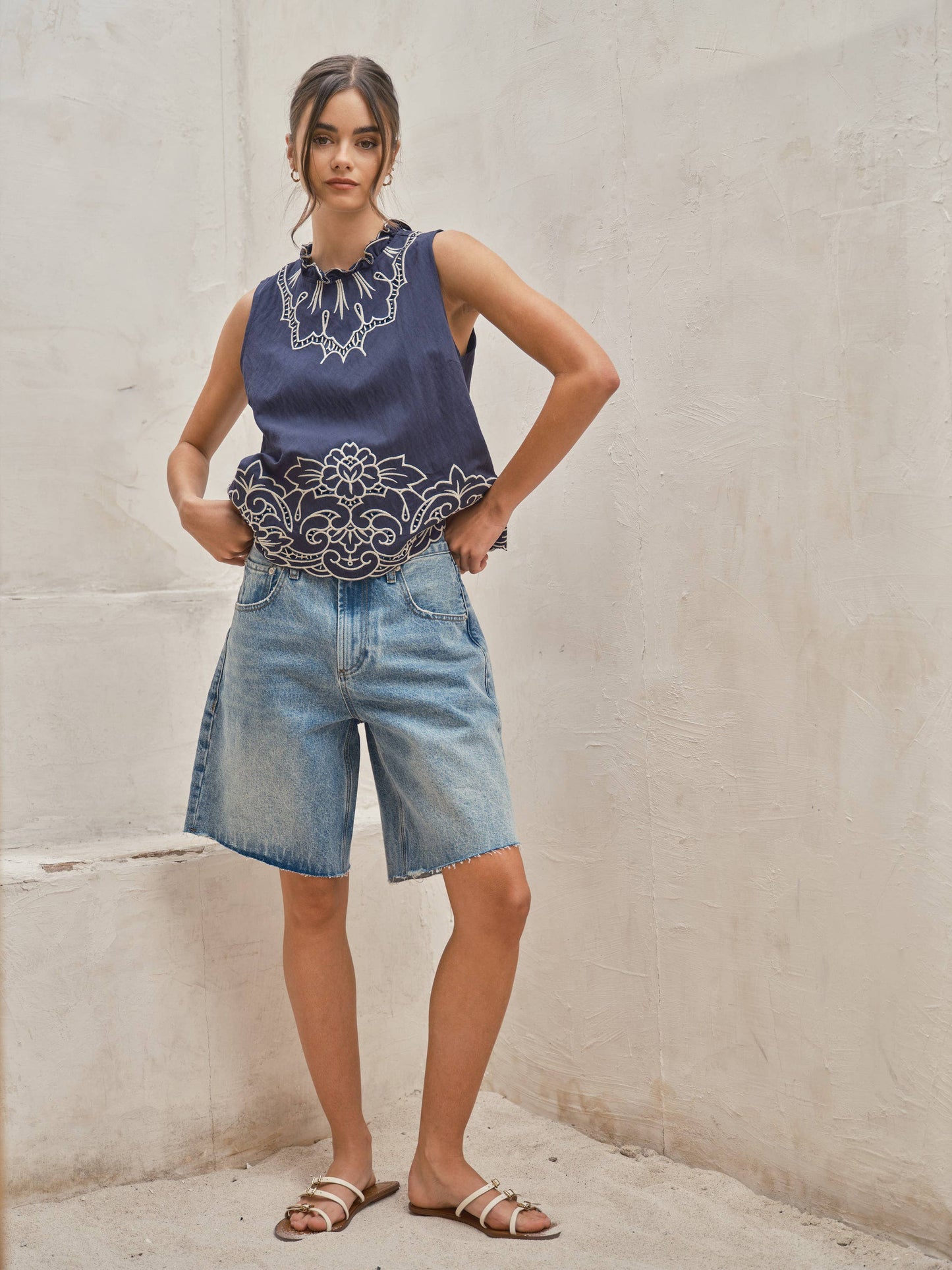 Elsie Denim Bermuda Shorts