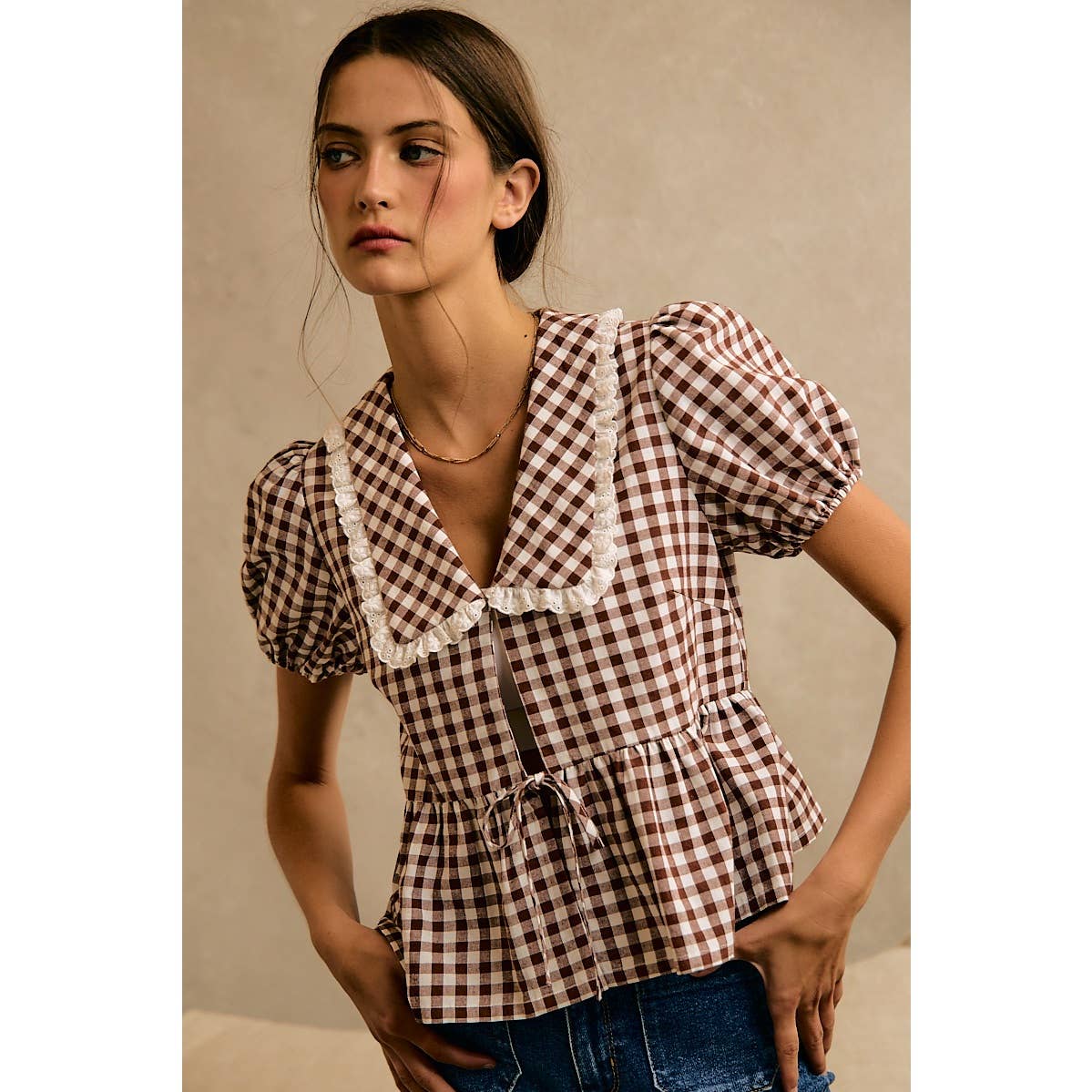 Pellegrino Gingham Blouse