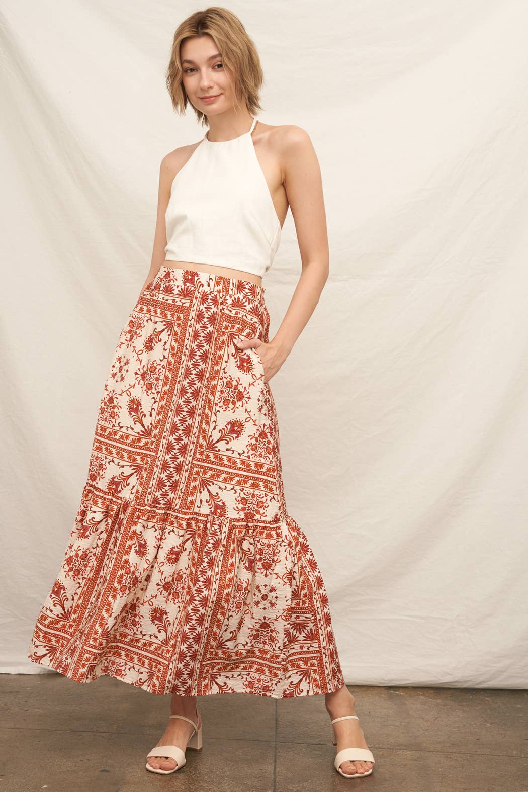 Ibiza Printed Maxi Skirt