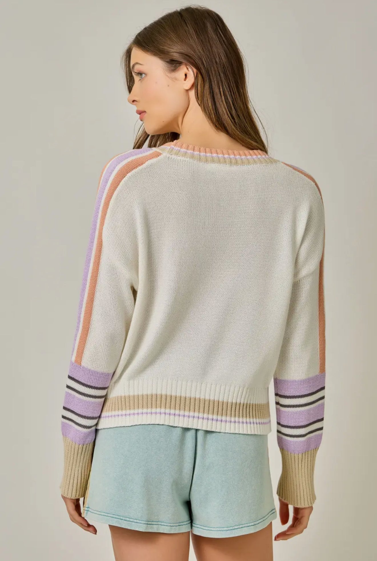 Le Fish Color Block Sweater