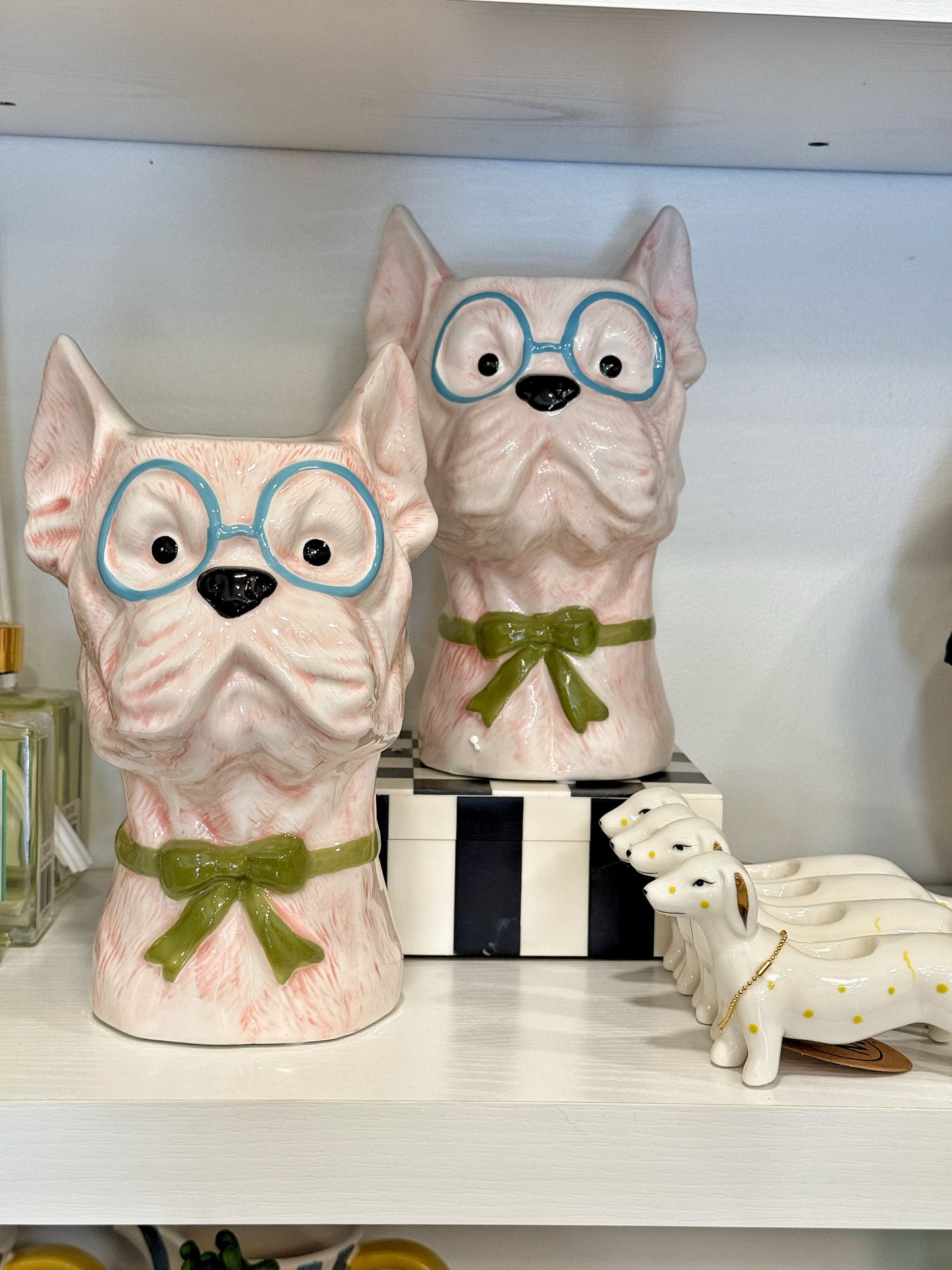 Doggie Vase w/ Bow