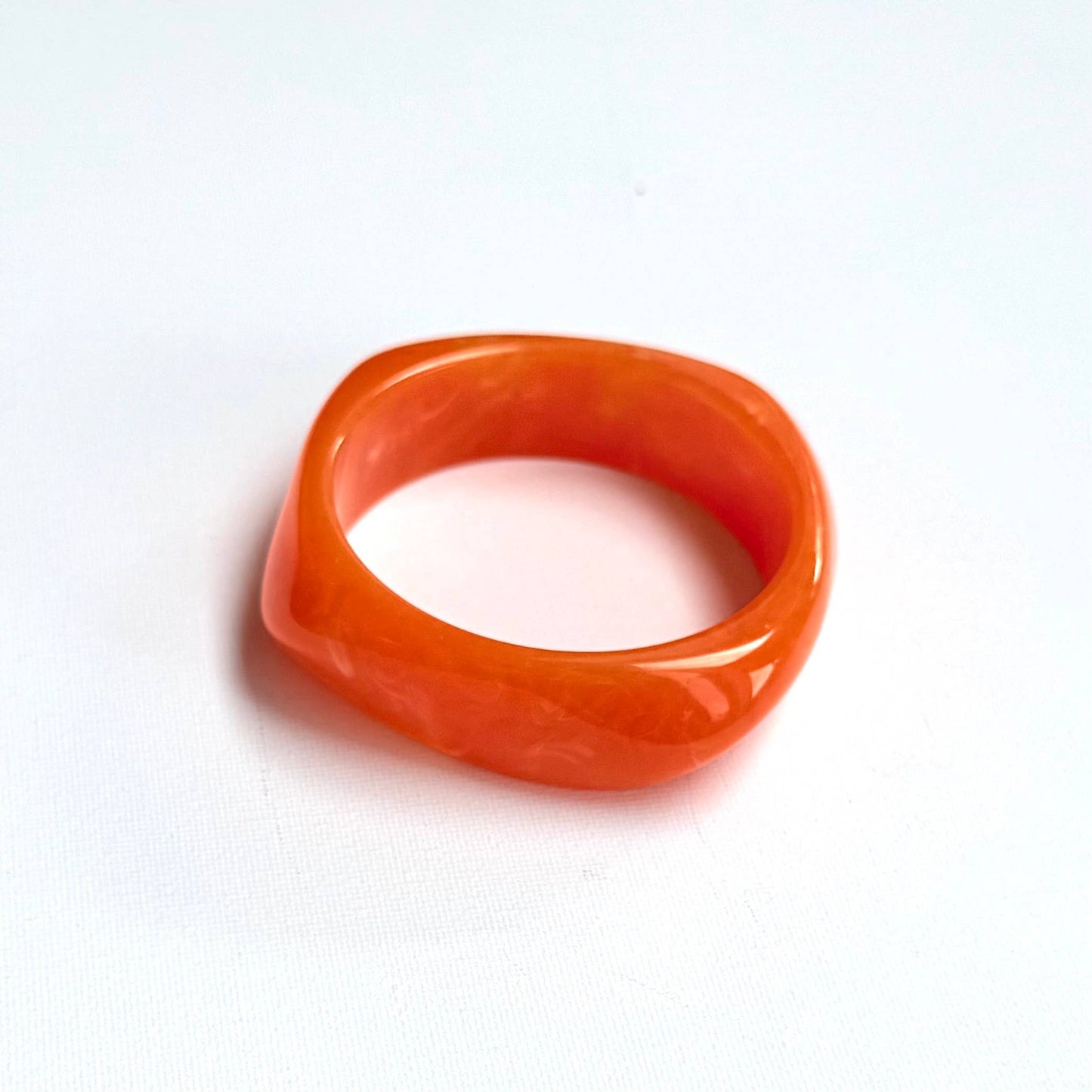 Swirl Acrylic Bangle Jewellery Tangerine