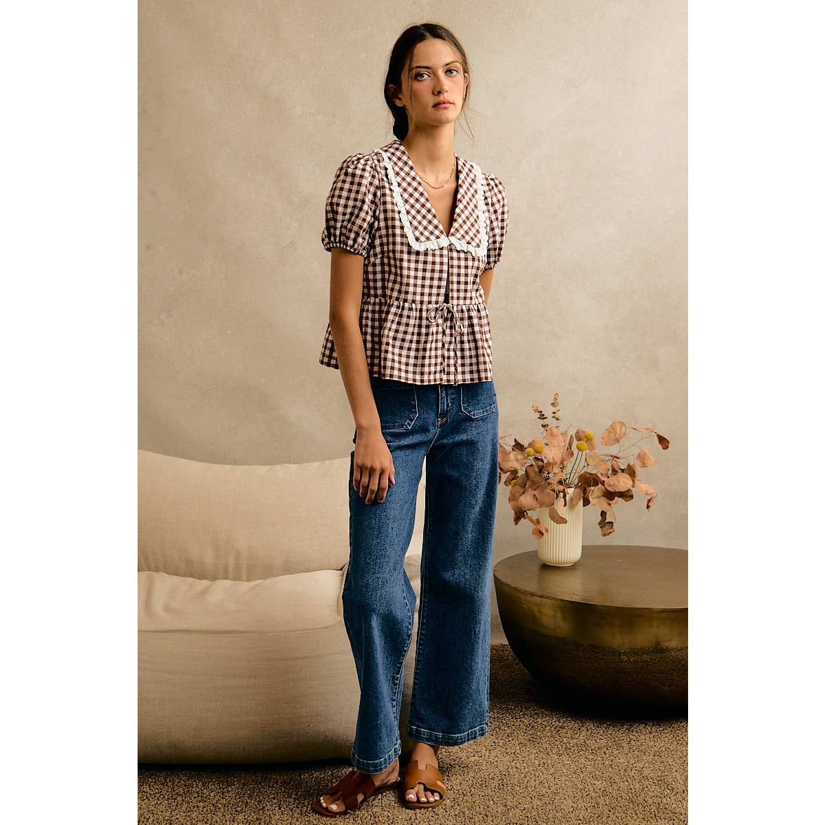 Pellegrino Gingham Blouse