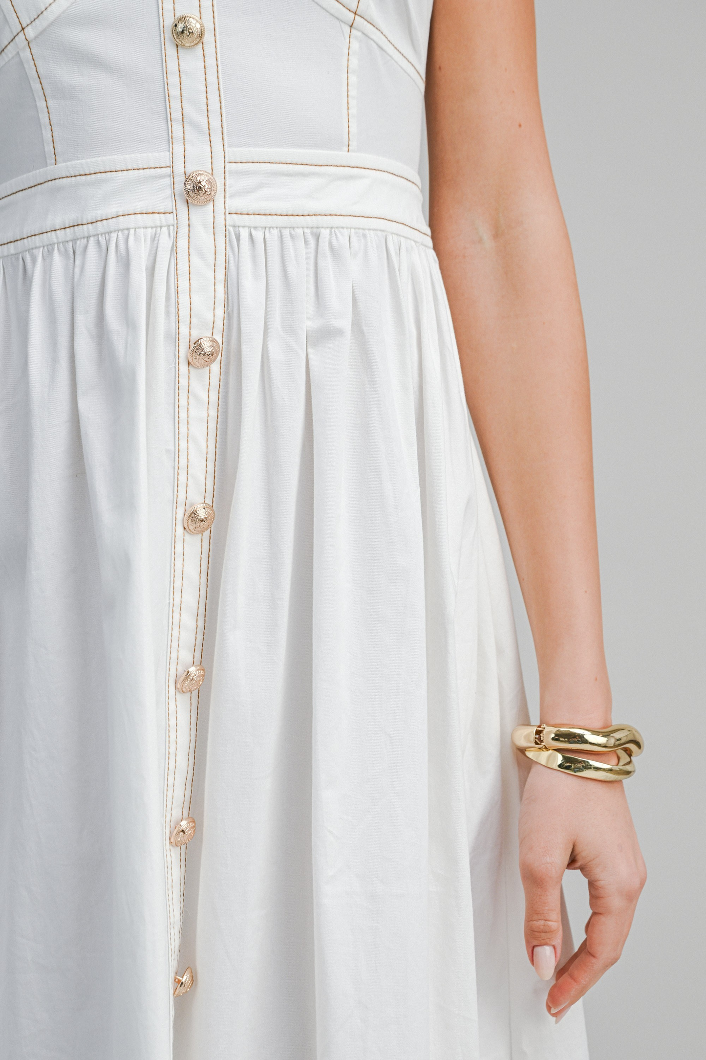 Cecille Button Midi Dress