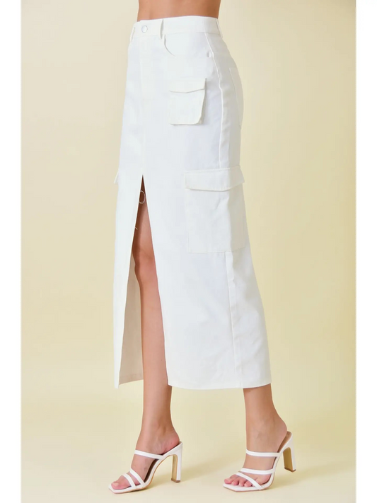 Shore Thing Cargo Midi Skirt