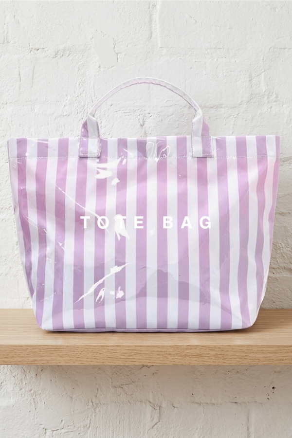 Lilac Striped Tote