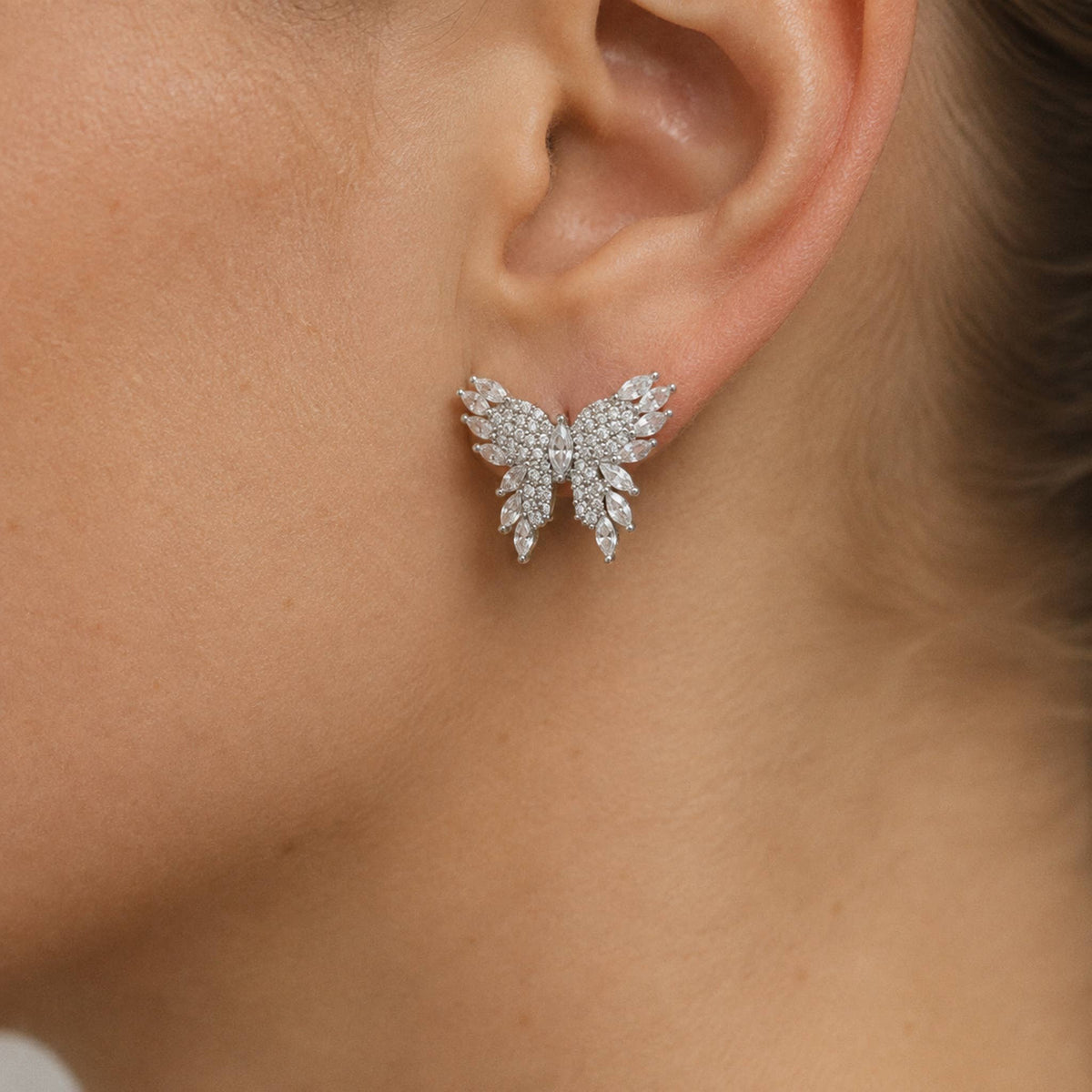 Butterfly Crystal Zirconia Earrings