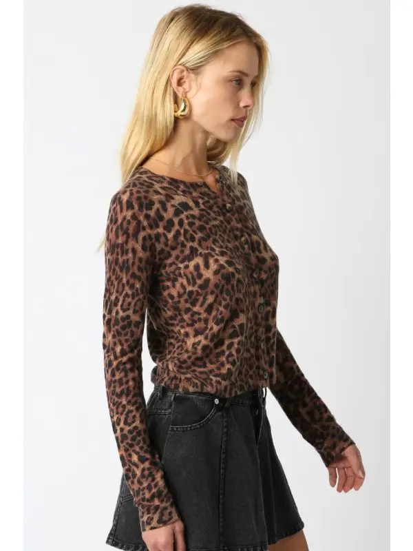 Valentina Leopard Cardigan
