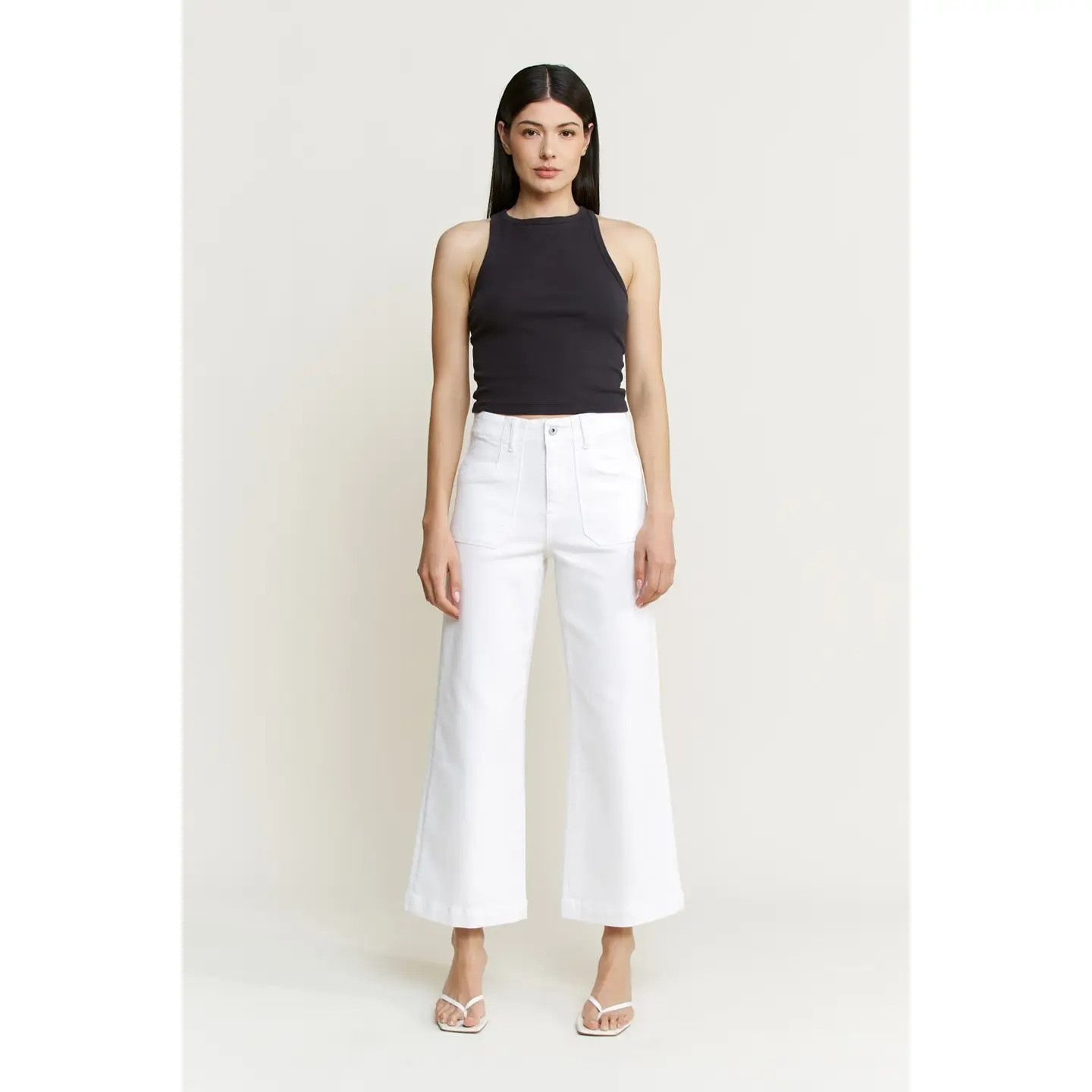 Reed White Cropped Jeans