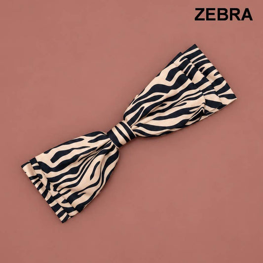ZEBRA BOW CLIP