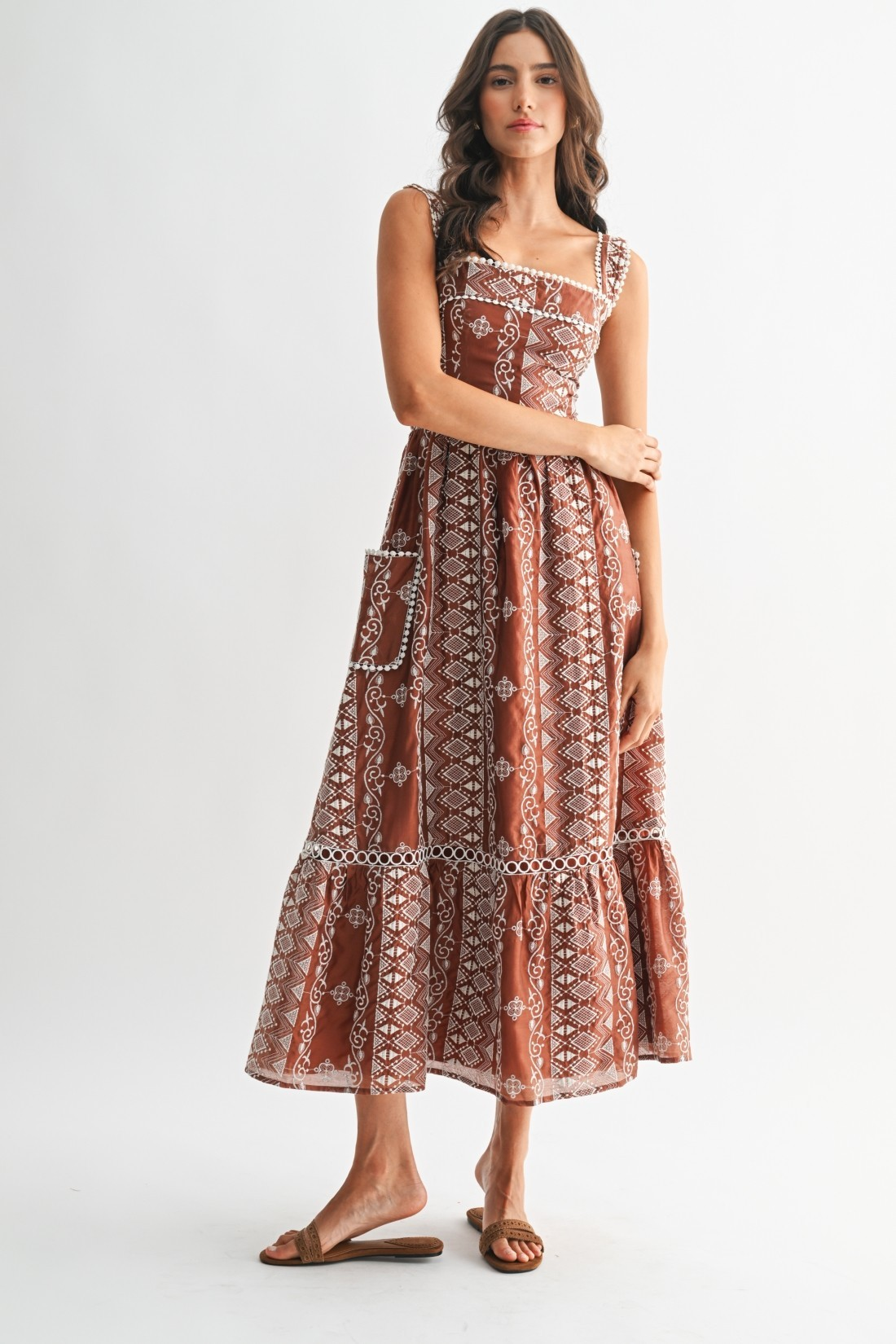 Anya Embroidered Maxi Dress