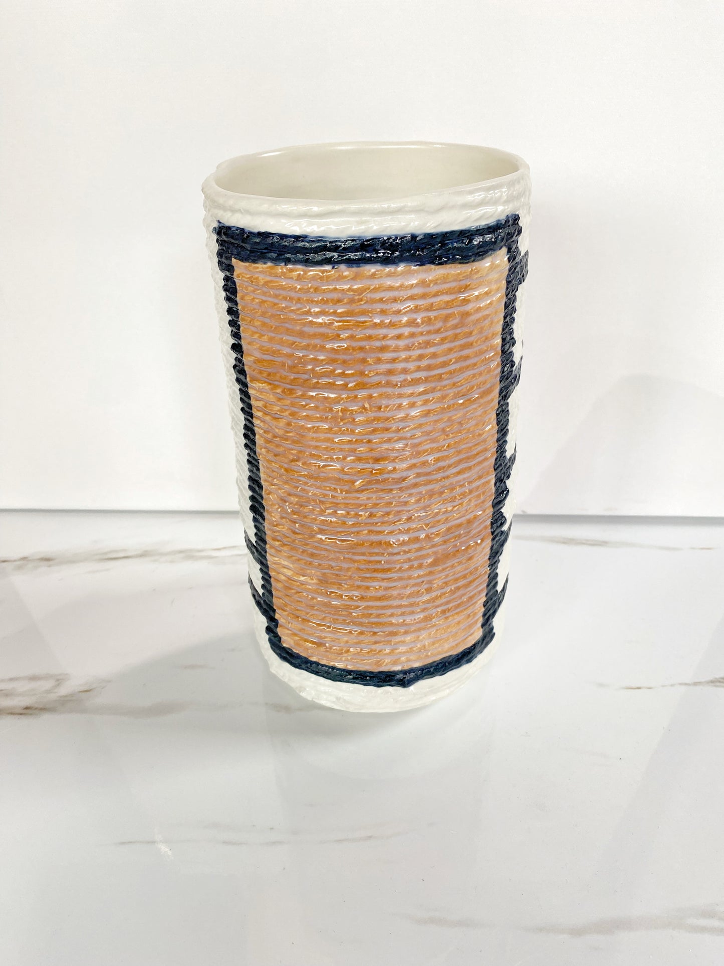 Navy & Terracota Vase