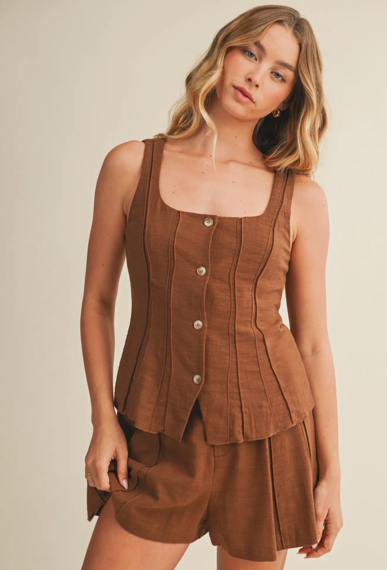 Shara Pintuck Vest