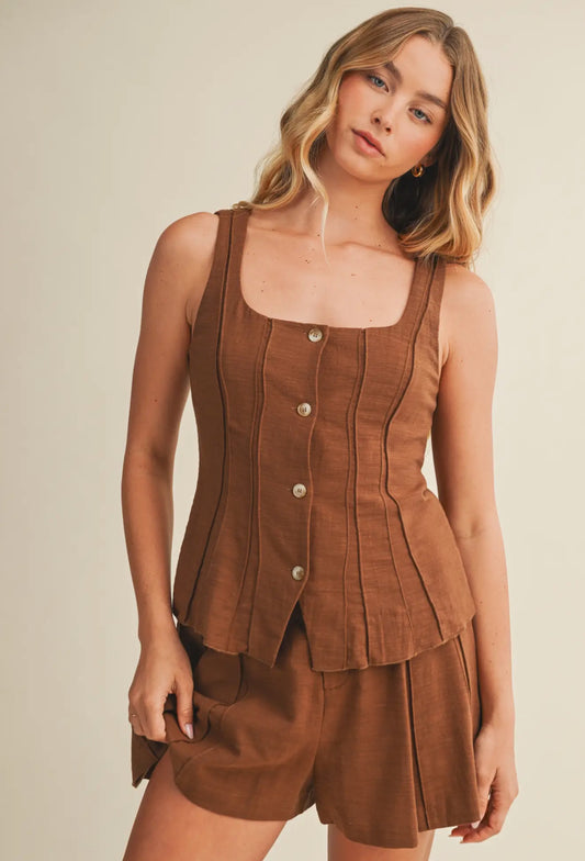 Shara Pintuck Vest