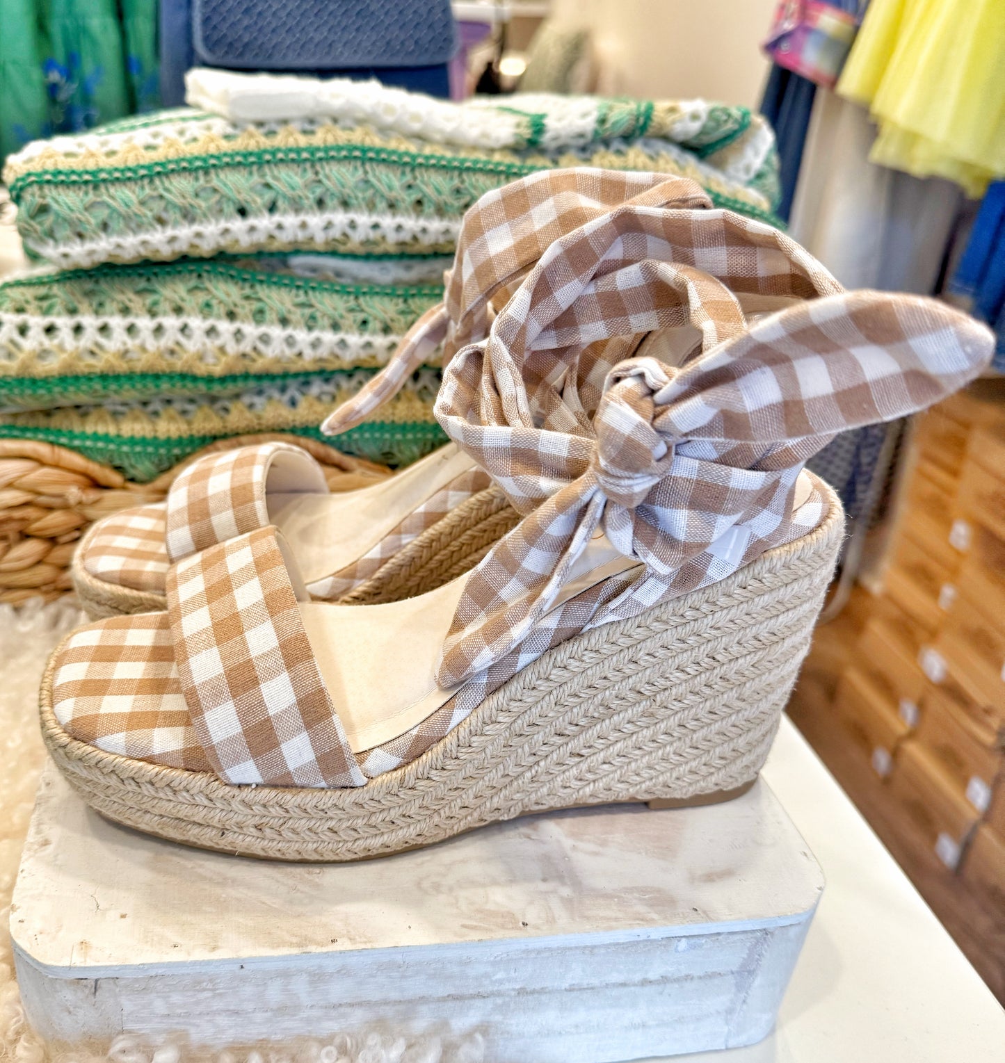 Frida Gingham Wedges