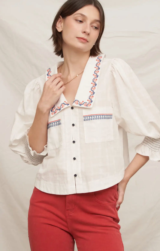 Marley Embroidered Top