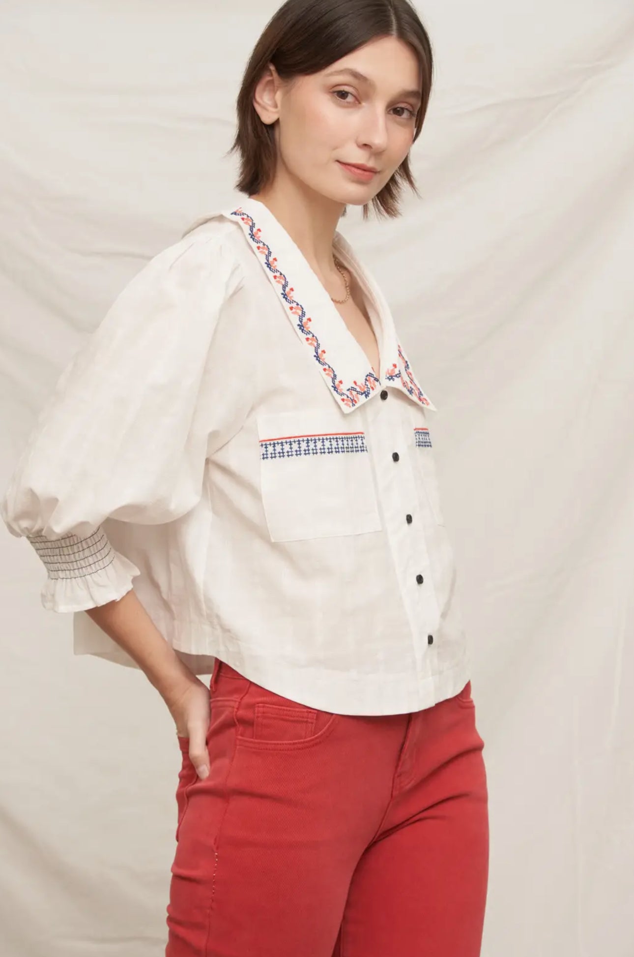 Marley Embroidered Top