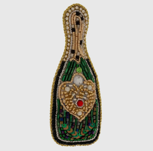 Champagne bottle ornament