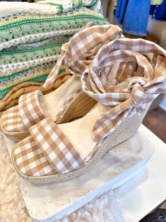Frida Gingham Wedges