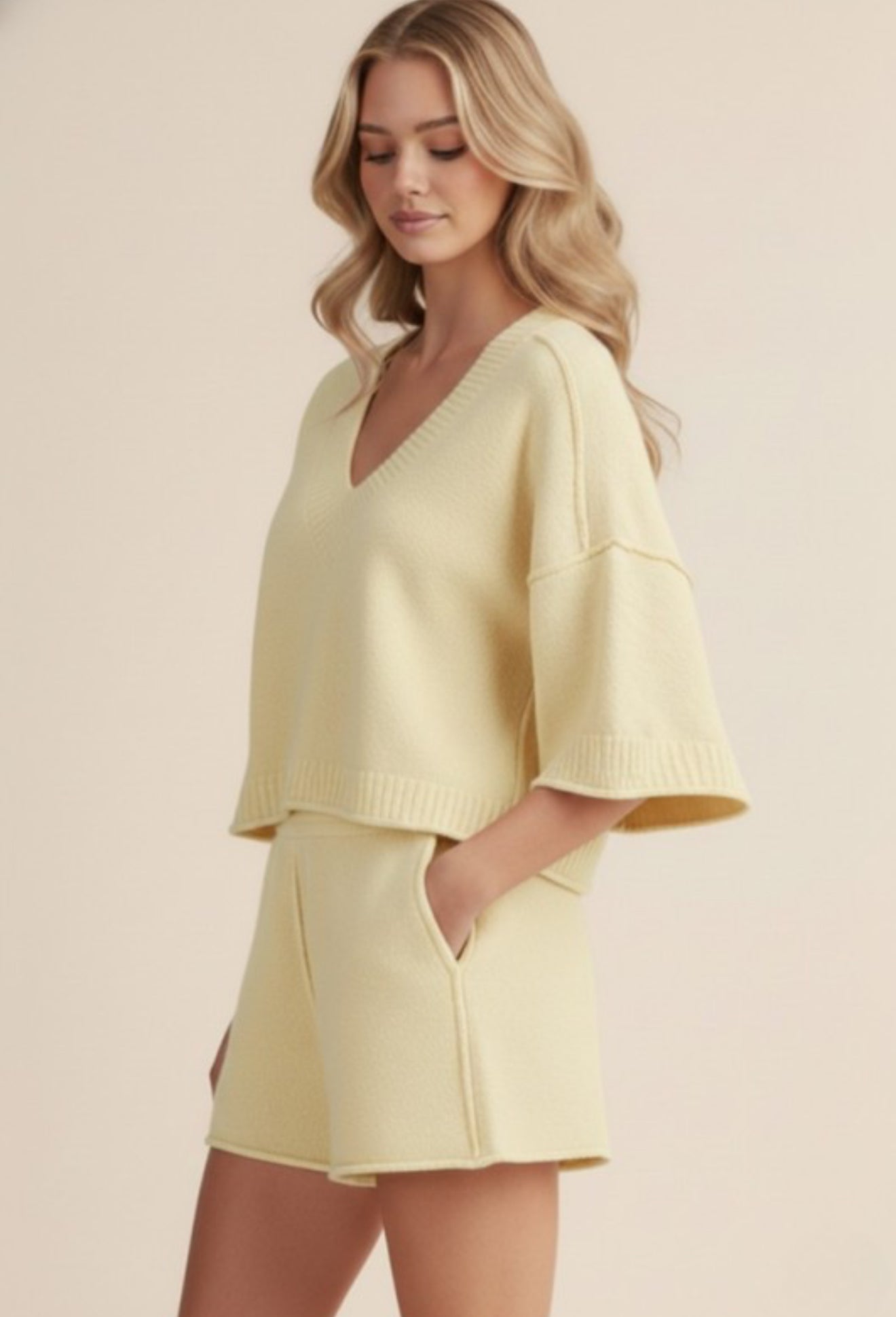 Wilda Lemon Knit Top