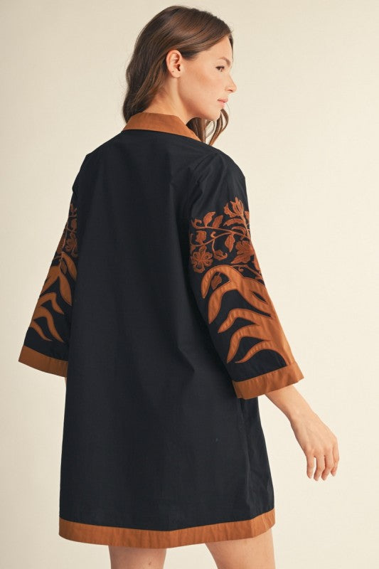 Freya Baroque Embroidered Dress