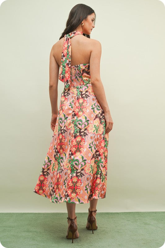 Sicily Satin Midi Dress