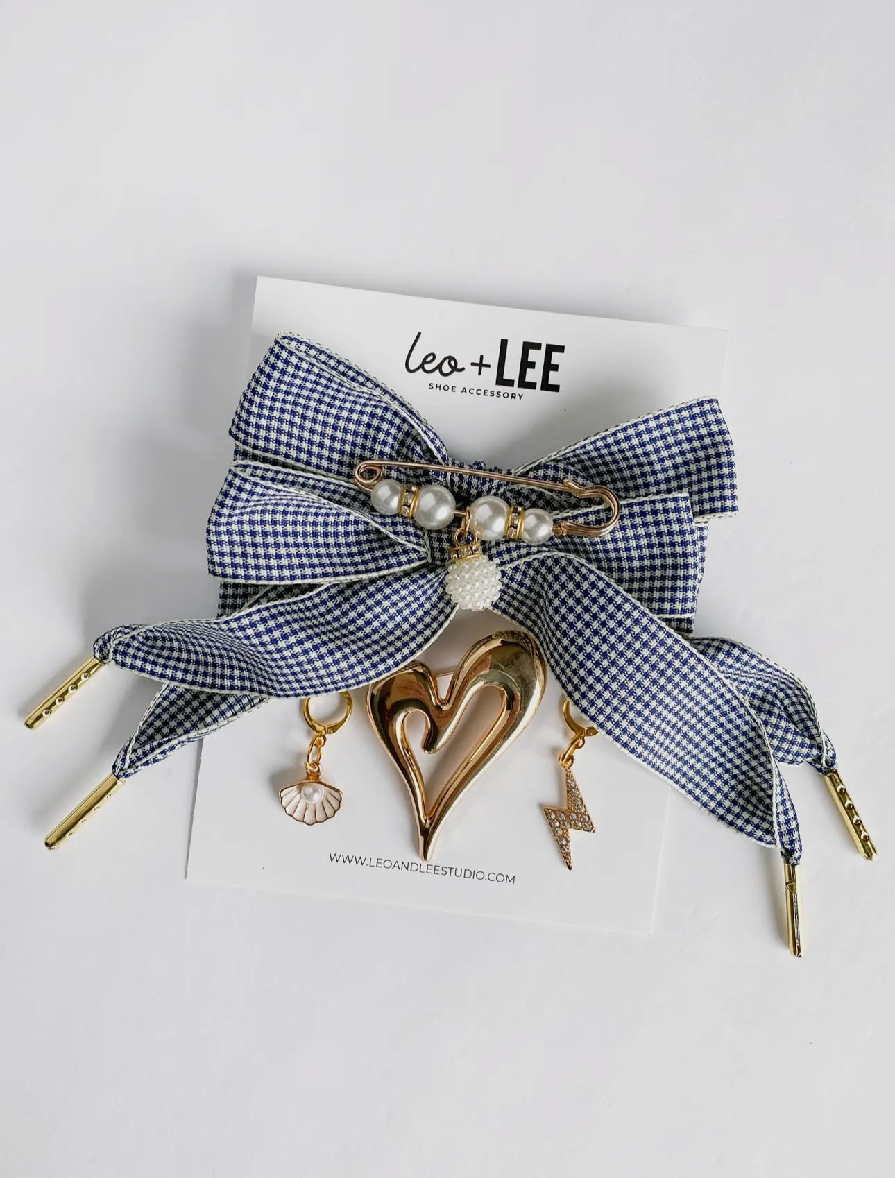 Navy Lace charm set