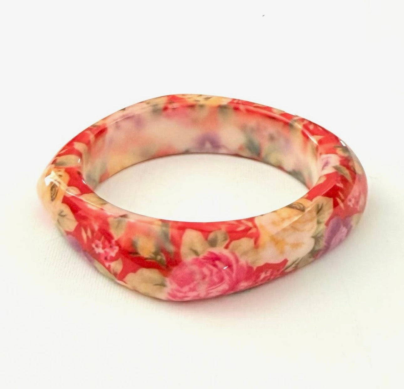 Floral Bangle Bracelet