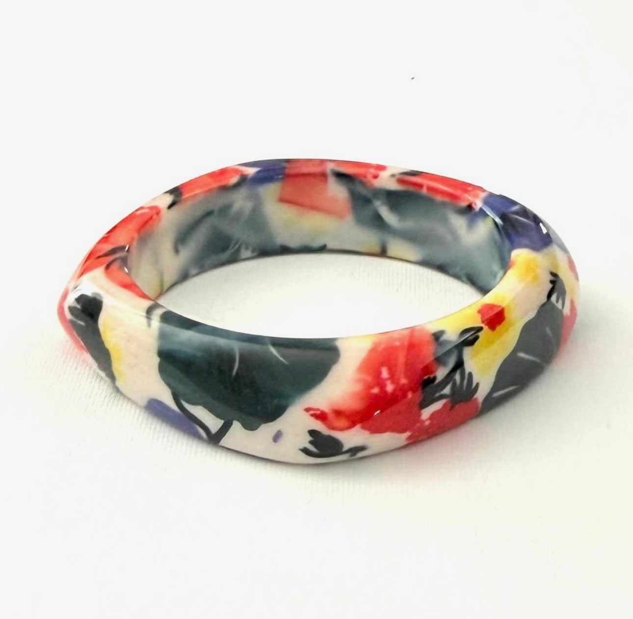 Floral Bangle Bracelet