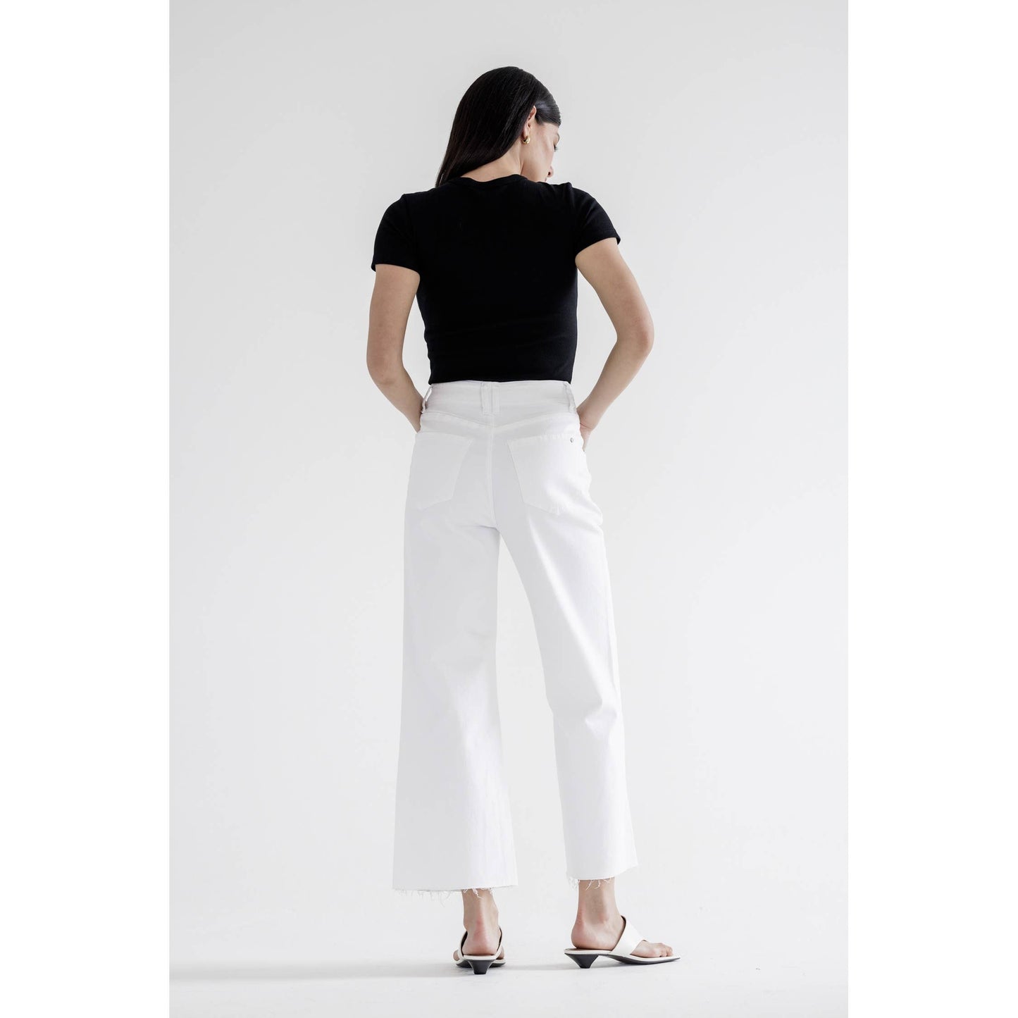 Lubec Cropped Wide Leg Jeans
