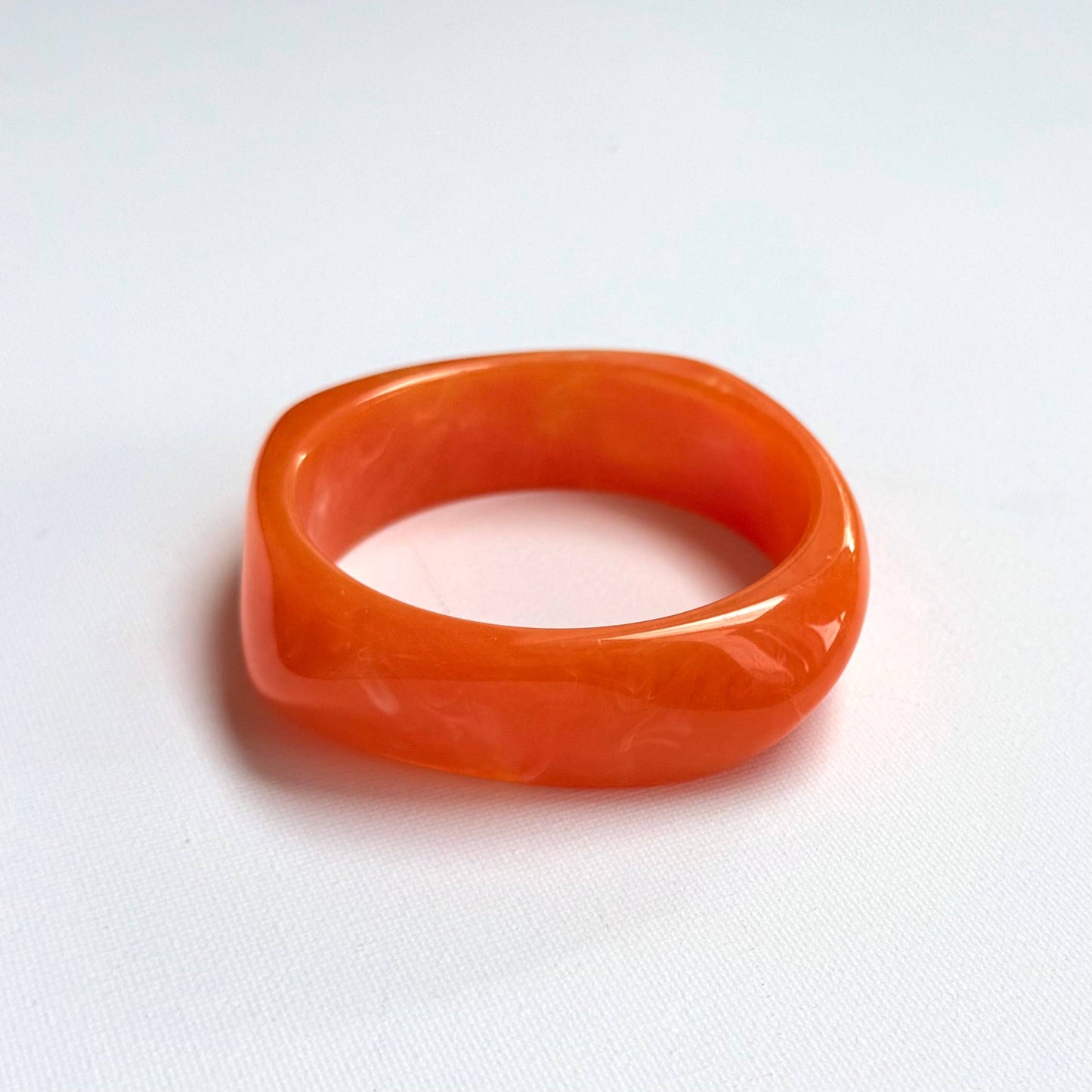 Swirl Acrylic Bangle Jewellery Tangerine