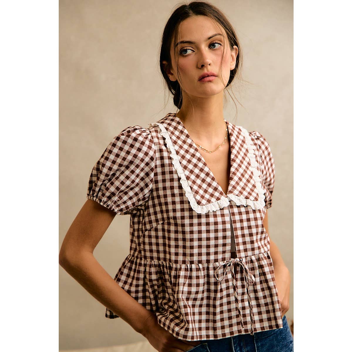 Pellegrino Gingham Blouse