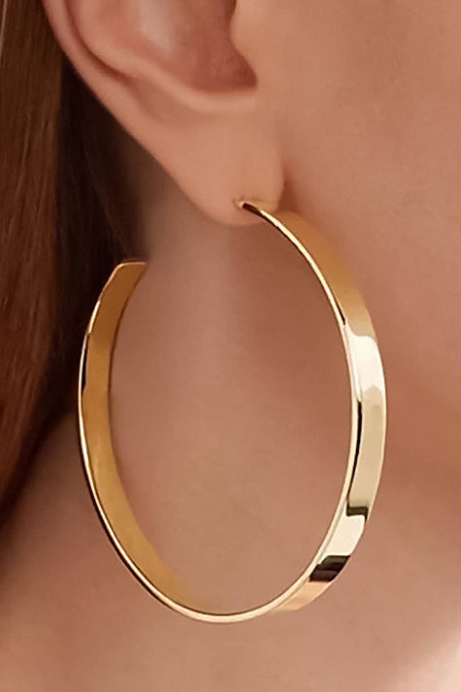 18K Gold PVD Plated Hoop Earrings