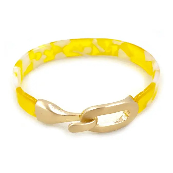 Lucite Open Cuff Statement Bangle